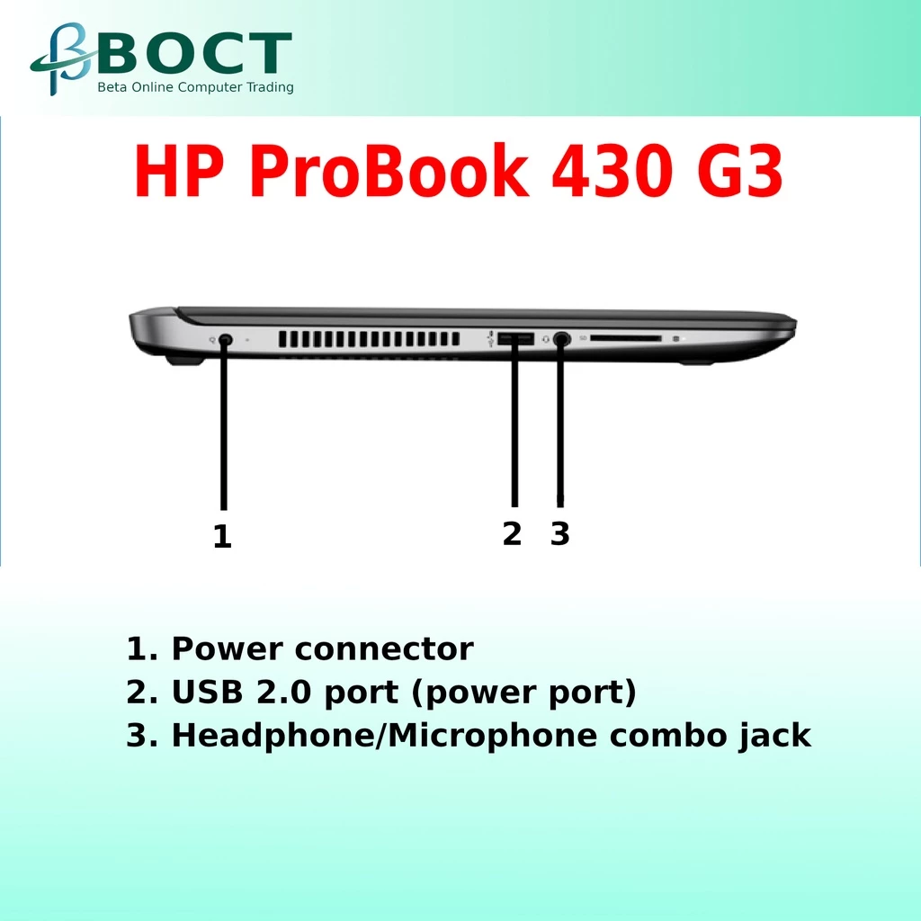 HP ProBook 430 G3 Intel Core i5 6th Gen 13.3 inches HD screen Win 10 Pro REFURBISHED - Image 2