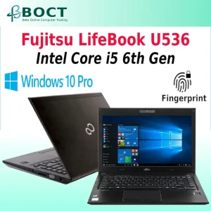 Fujitsu LifeBook U536 NVMe Core i5 6th Gen 13.3 HD Windows 10 Pro REFURBISHED