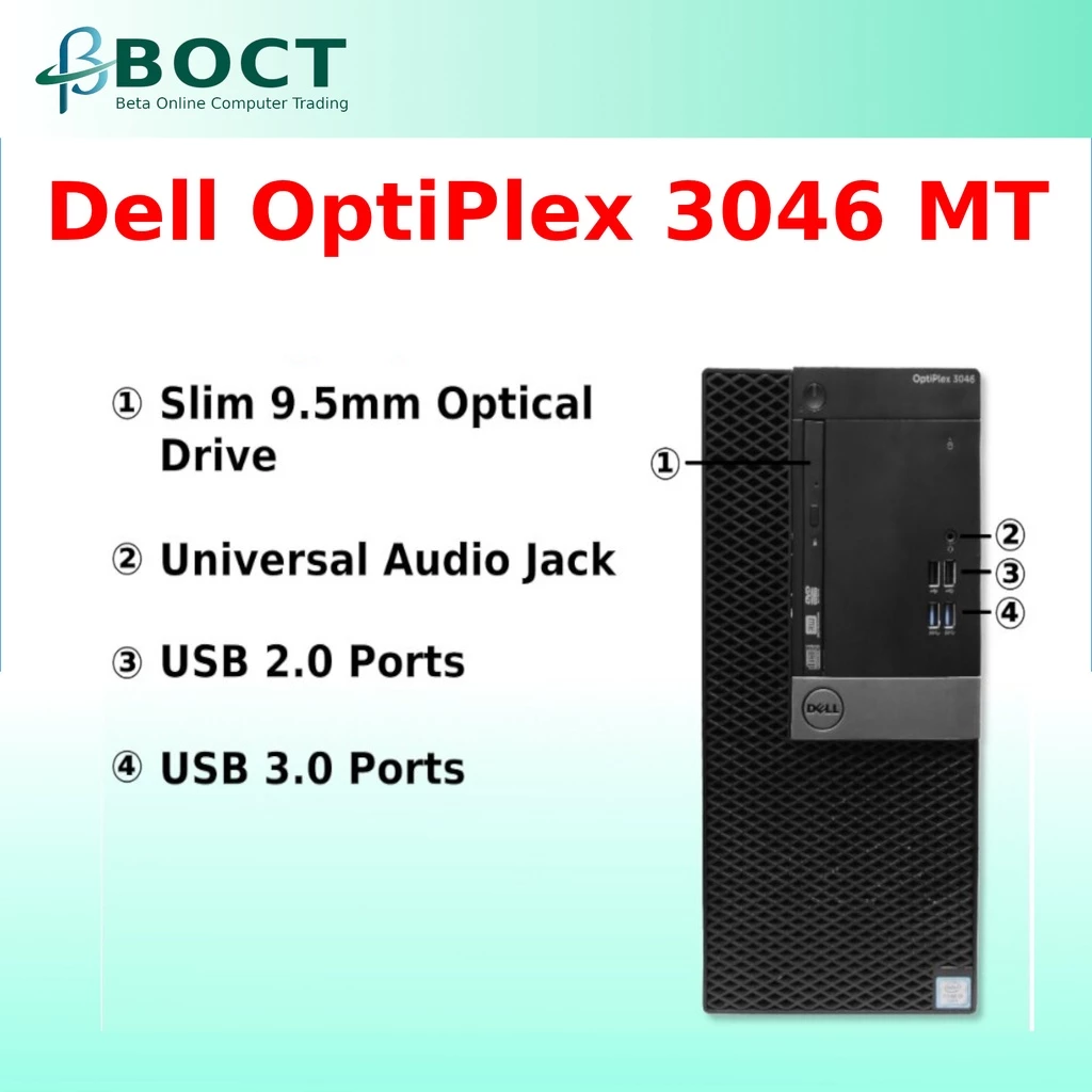 Dell OptiPlex 3046 MT/Intel Core i5 6th Gen/Optional Ram/Optional HDD or SSD/VGA/DisplayPort/W10P/Refurbished - Image 3