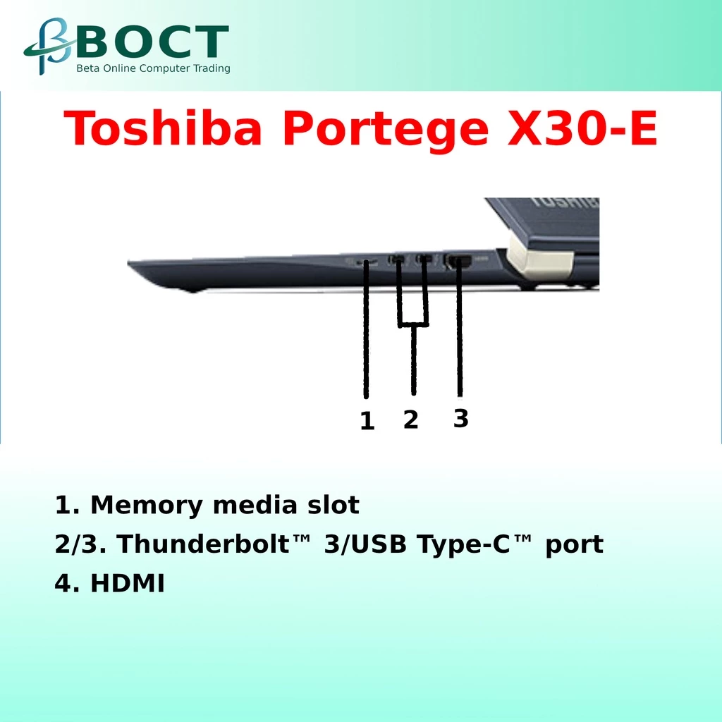 Refurbished Ultralight Toshiba Portege X30-E / Intel Core i5 8th Gen / 13.3" Full HD touchscreen / Windows 11 Pro / - Image 3