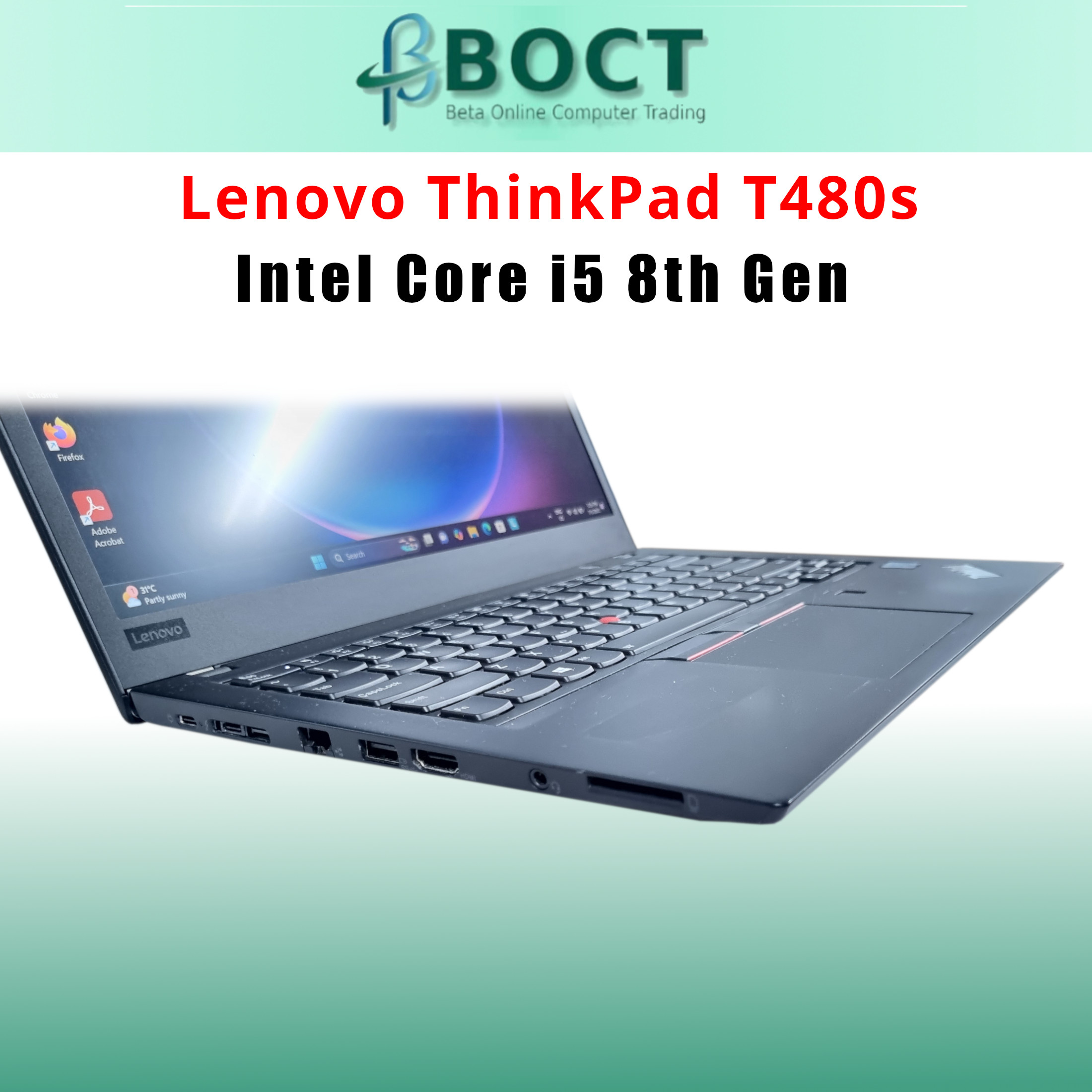 Refurbished Lenovo ThinkPad T480s / Intel Core i5 8th Gen / Windows 11 - Image 5