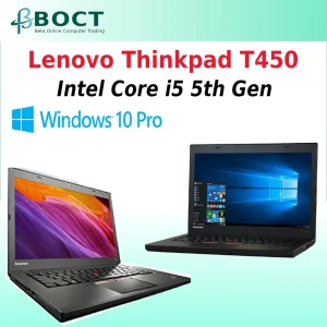 Lenovo ThinkPad T450 / Intel Core i5 5th Gen / 14inch screen HD+ / Windows 10 Professional / Refurbished
