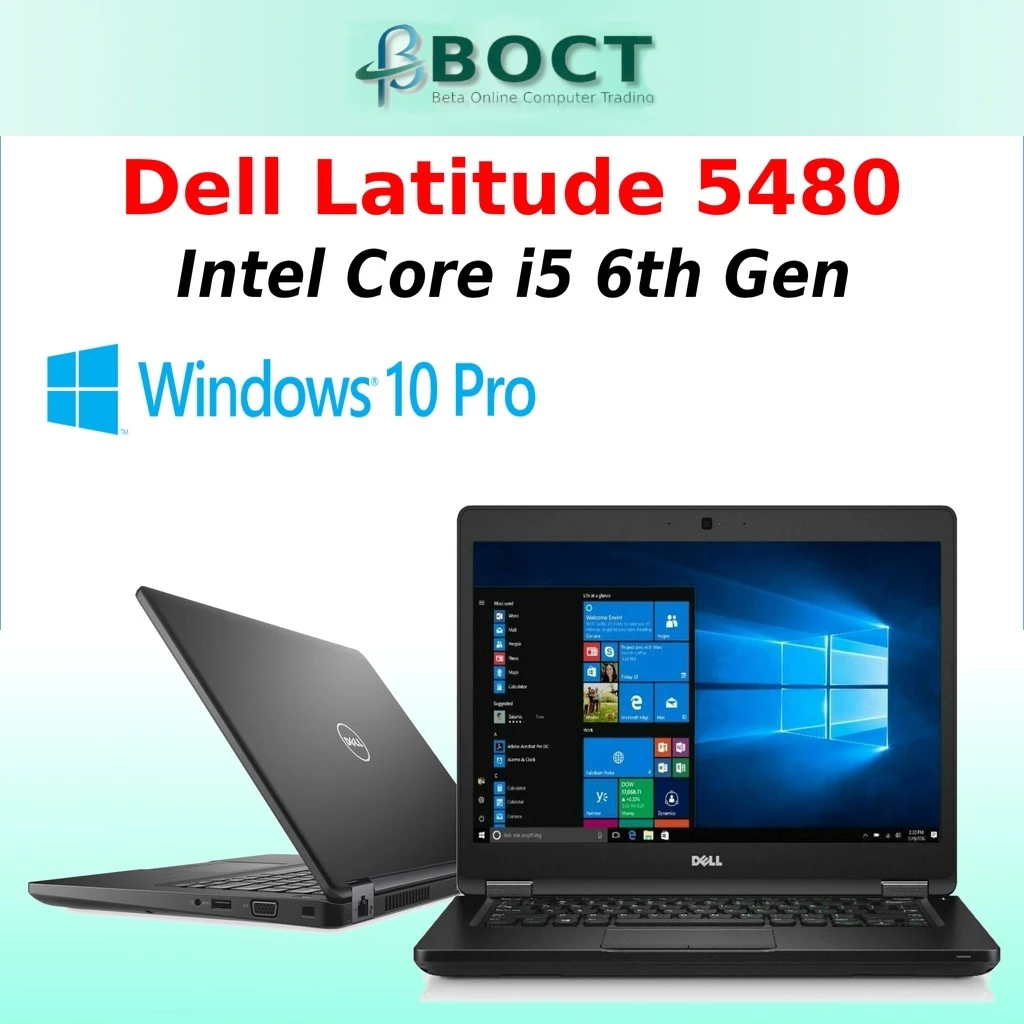 Refurbished Dell Latitude 5480 / Intel Core i5 6th Gen / Windows 10 Pro / Optional RAM / Optional SSD