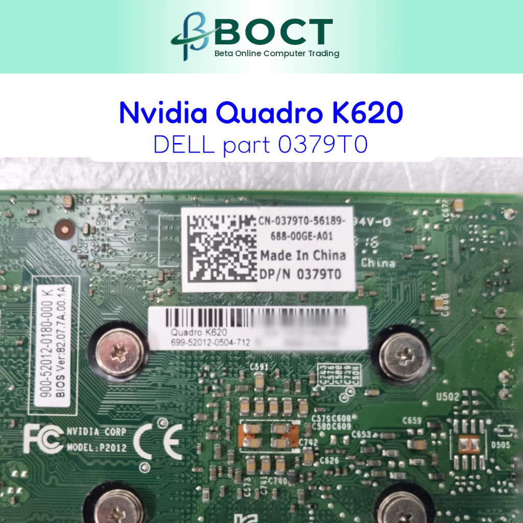 NVIDIA Quadro K620 | 2GB DDR3 | DVI Display Port | Low Profile Graphics Card | Dell 0379T0 | pulled-out item - Image 3