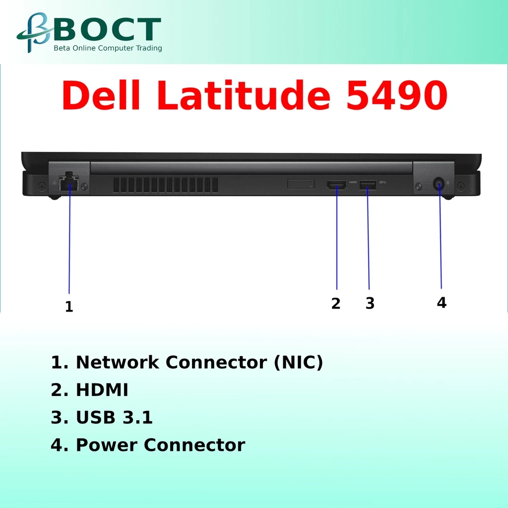 Refurbished Dell Latitude 5490 / Intel Core i5 8th Gen / 14" Full HD screen / Fingerprint / Windows 10 Pro - Image 2