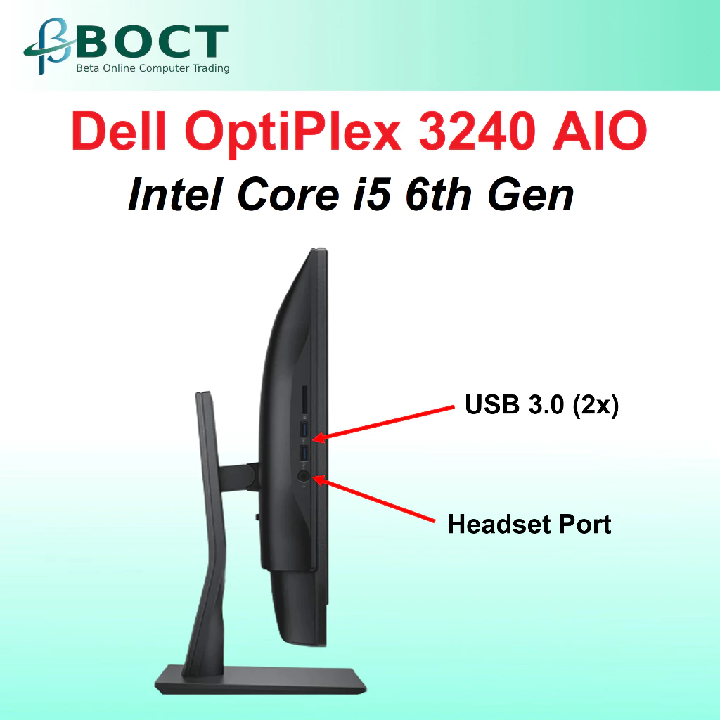 Refurbished Dell OptiPlex 3240 AIO/Intel Core i5 6th Gen/21.5" FHD screen/Optional RAM/Optional HDD or SSD/Webcam/W10P - Image 2