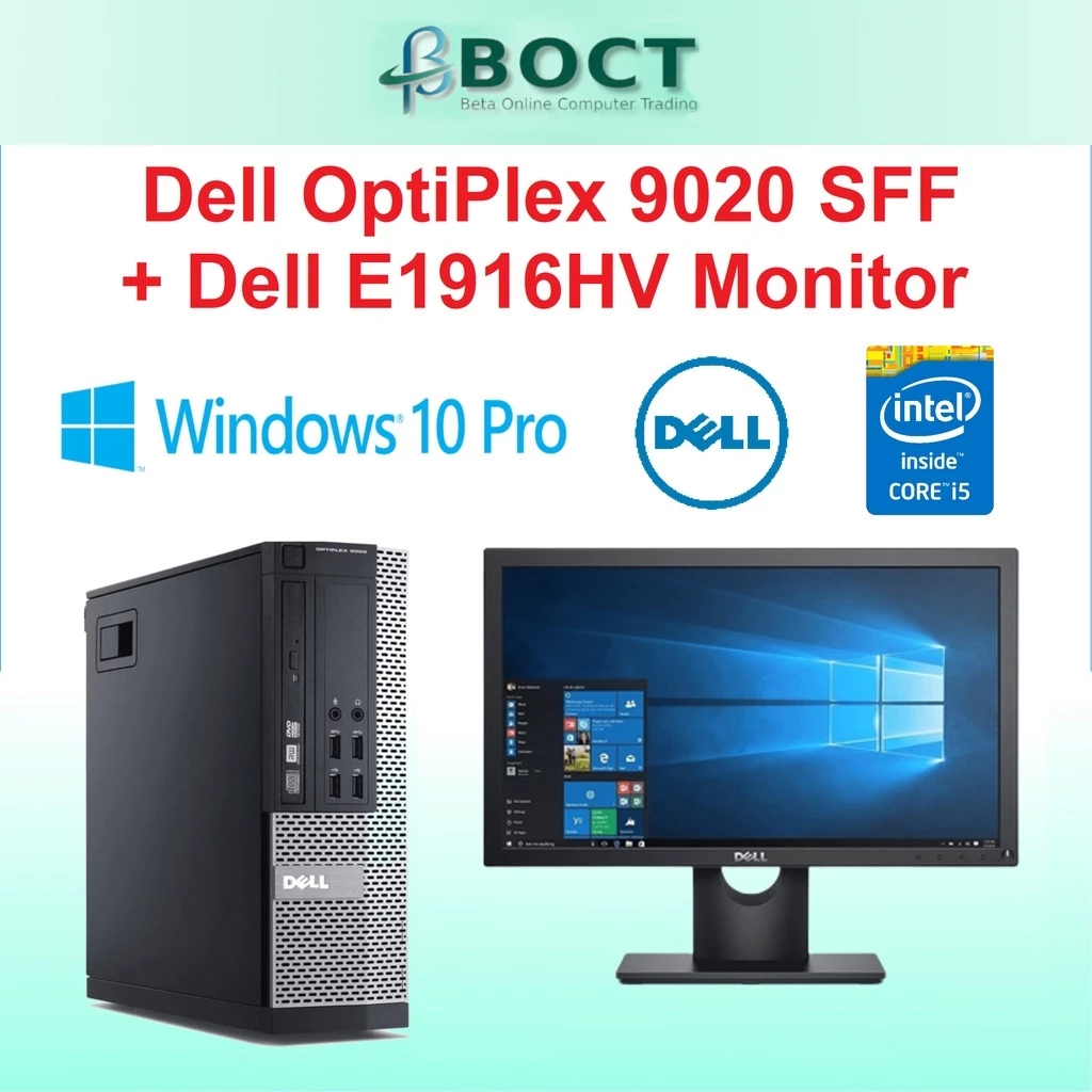 Dell OptiPlex 9020 SFF+Dell E1916HV Monitor/Intel Core i5 4th Gen/18.5" HD/Optional RAM/Optional HDD or SSD/Refurbished - Image 3