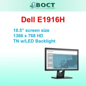 Refurbished Dell E1916H / 18.5" screen size / HD / TN w/LED Backlight / VGA