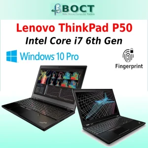 Refurbished Lenovo ThinkPad P50 / Intel Core i7 6th Gen / 15.6 inch Full HD screen / Fingerprint / Windows 10 Pro