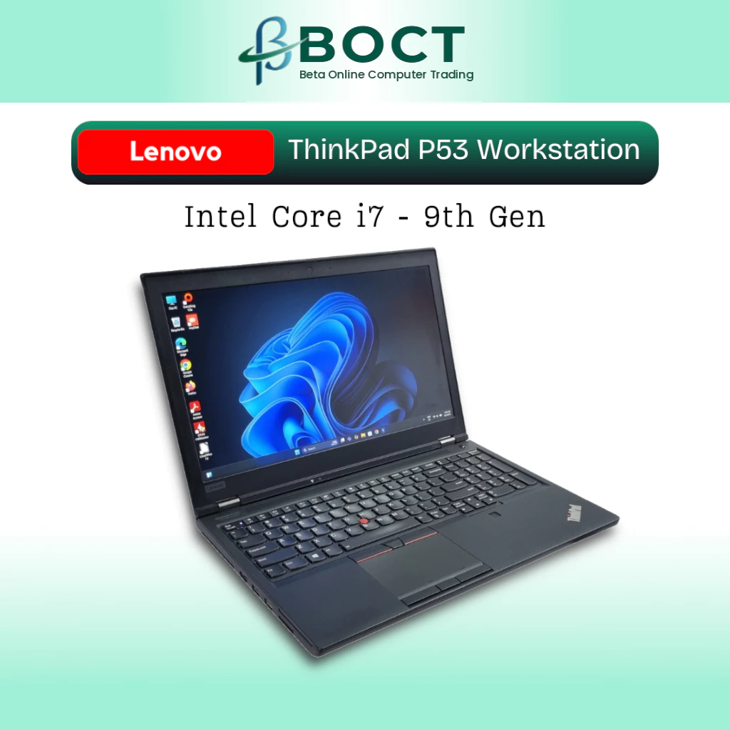 Refurbished Lenovo ThinkPad Mobile Workstation P53 / Intel Core i7 9th Gen / 15.6-inch UHD / Windows 11 Pro - Image 2