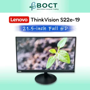 Refurbished Lenovo ThinkVision S22e-19 | 21.5 Inch FHD (1920x1080) | HDMI VGA ports |Near-Edgeless | Anti-glare 16:9