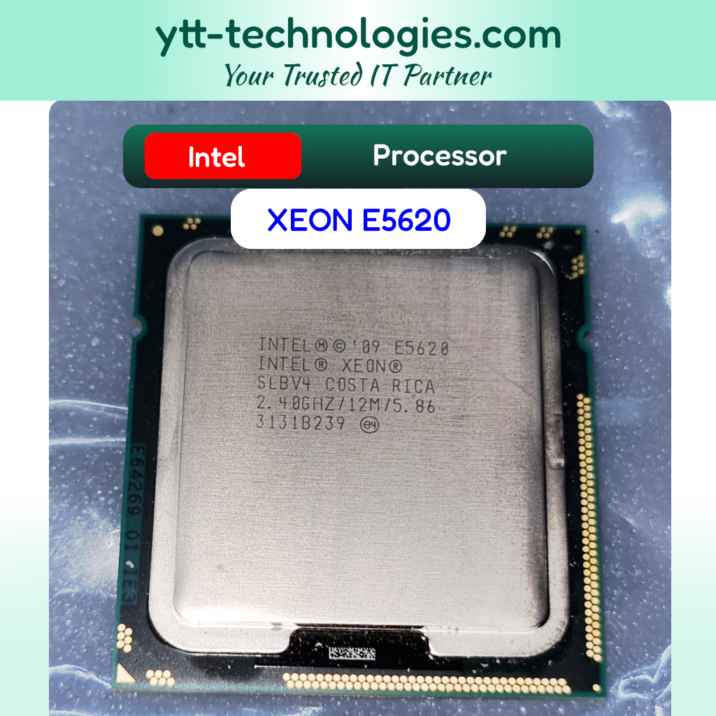 Intel Xeon E5620 2.40GHz 4-Core Processor – SLBV4 | Used | Pulled-out Item 1 Intel Xeon E5620 2.40GHz 4-Core Processor – SLBV4 | Used | Pulled-out Item